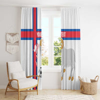 Custom Faroe Islands Football Window Curtain Coat Of Arms Flag Style