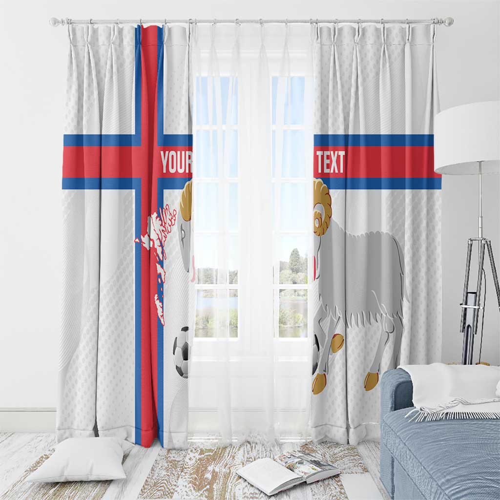 Custom Faroe Islands Football Window Curtain Coat Of Arms Flag Style