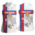 Custom Faroe Islands Football Women Sleeveless Polo Shirt Coat Of Arms Flag Style