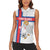Custom Faroe Islands Football Women Sleeveless Polo Shirt Coat Of Arms Flag Style