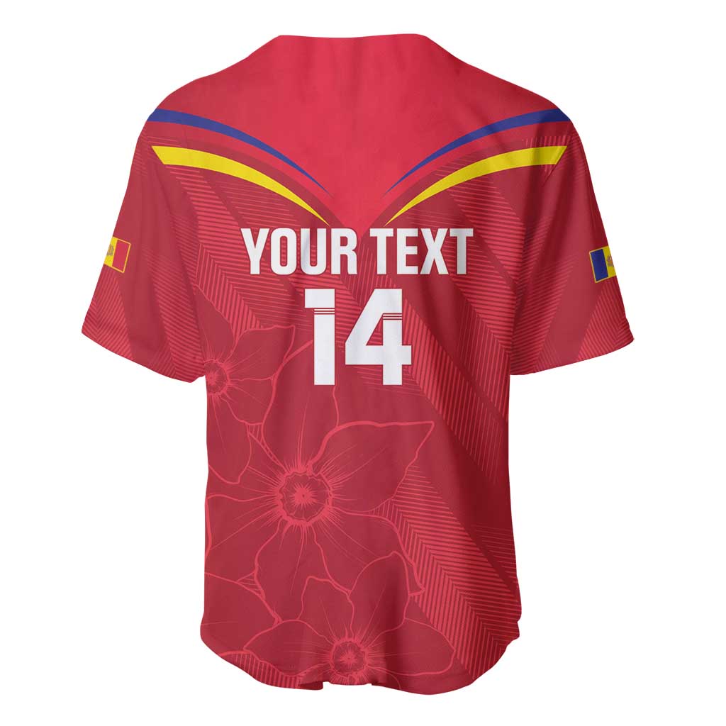 Custom Andorra Football Baseball Jersey Come On Tricolors Poet's Narcissus