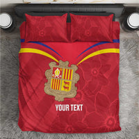 Custom Andorra Football Bedding Set Come On Tricolors Poet's Narcissus