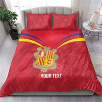 Custom Andorra Football Bedding Set Come On Tricolors Poet's Narcissus