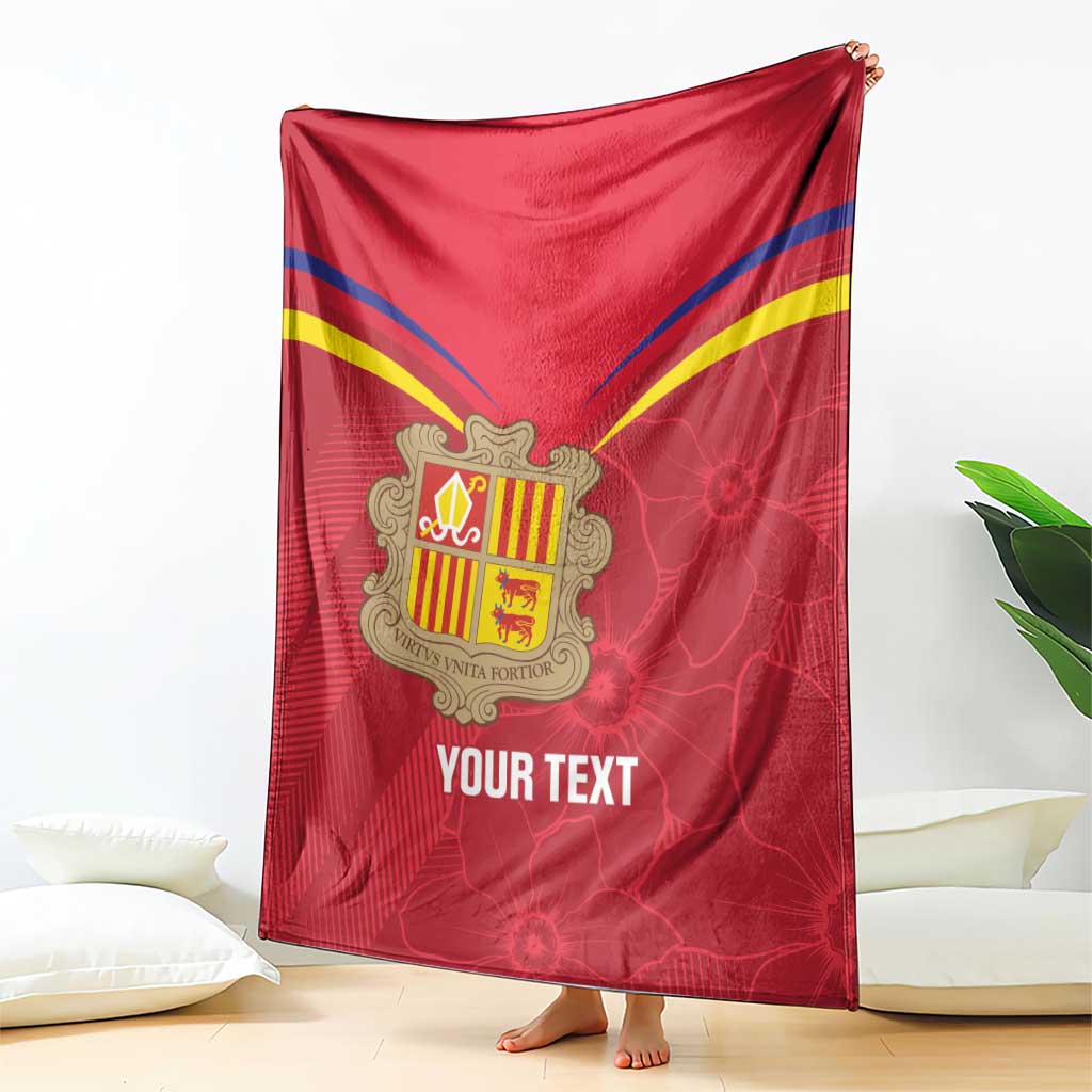 Custom Andorra Football Blanket Come On Tricolors Poet's Narcissus