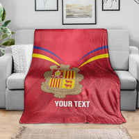 Custom Andorra Football Blanket Come On Tricolors Poet's Narcissus