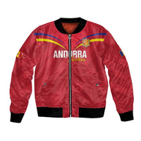 Custom Andorra Football Bomber Jacket Come On Tricolors Poet's Narcissus