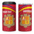 Custom Andorra Football 4 in 1 Can Cooler Tumbler Come On Tricolors Poet's Narcissus
