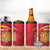 Custom Andorra Football 4 in 1 Can Cooler Tumbler Come On Tricolors Poet's Narcissus