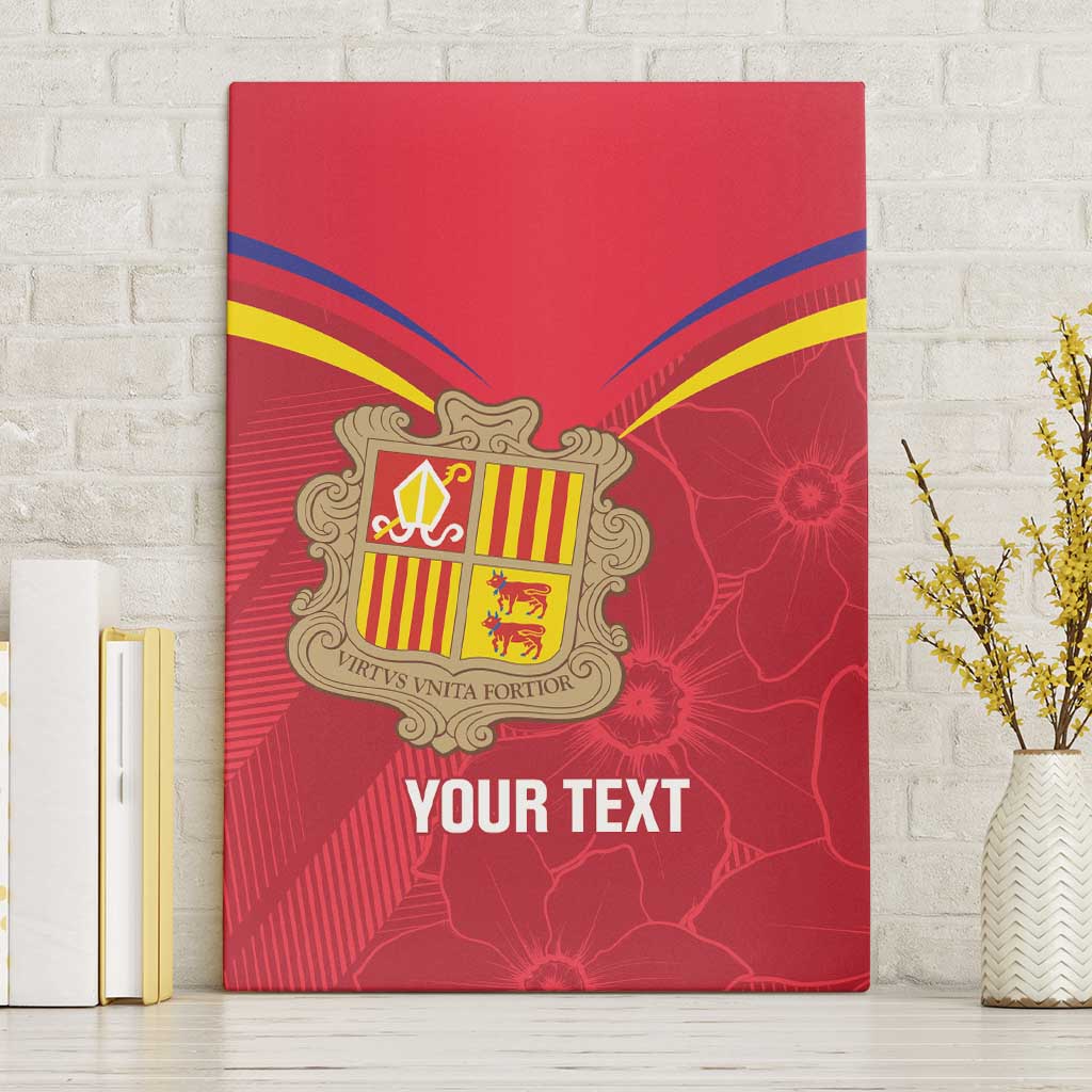 Custom Andorra Football Canvas Wall Art Come On Tricolors Poet's Narcissus