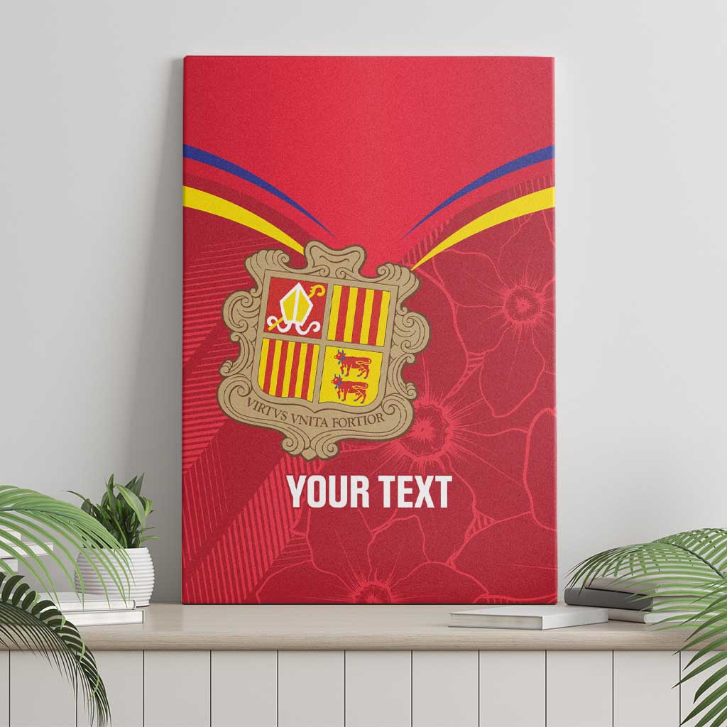 Custom Andorra Football Canvas Wall Art Come On Tricolors Poet's Narcissus