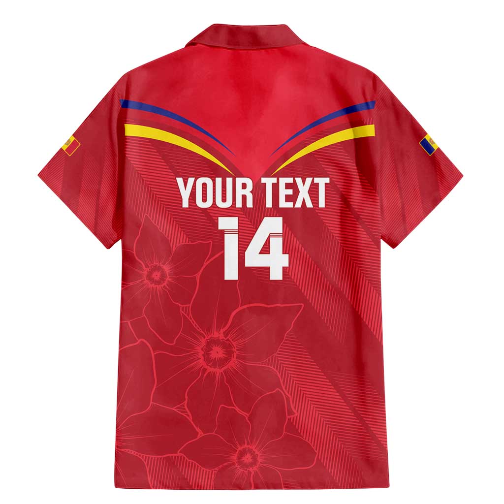 Custom Andorra Football Family Matching Mermaid Dress and Hawaiian Shirt Come On Tricolors Poet's Narcissus