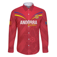 Custom Andorra Football Family Matching Off The Shoulder Long Sleeve Dress and Hawaiian Shirt Come On Tricolors Poet's Narcissus