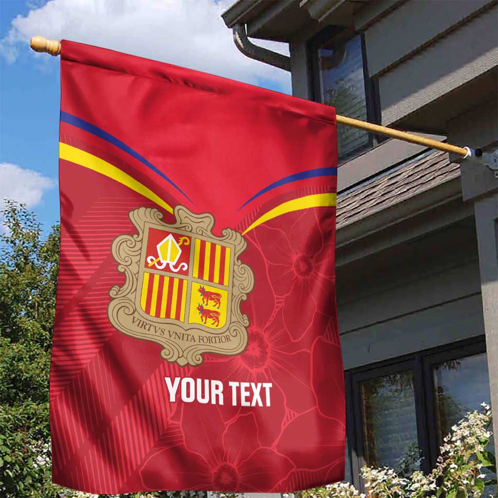 Custom Andorra Football Garden Flag Come On Tricolors Poet's Narcissus