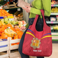 Custom Andorra Football Grocery Bag Come On Tricolors Poet's Narcissus