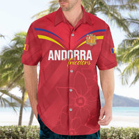 Custom Andorra Football Hawaiian Shirt Come On Tricolors Poet's Narcissus