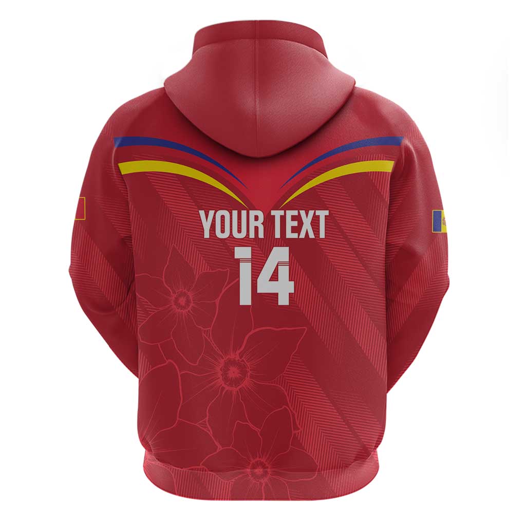 Custom Andorra Football Hoodie Come On Tricolors Poet's Narcissus