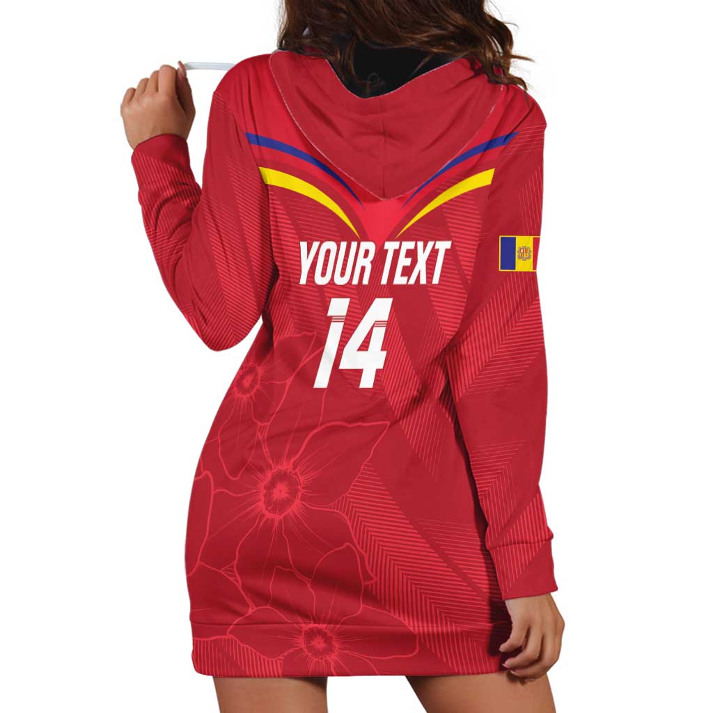 Custom Andorra Football Hoodie Dress Come On Tricolors Poet's Narcissus