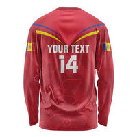 Custom Andorra Football Long Sleeve Shirt Come On Tricolors Poet's Narcissus