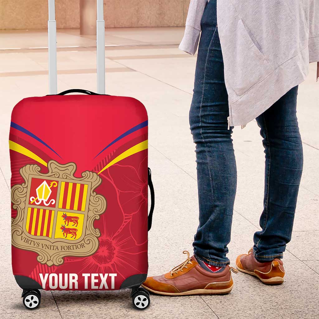 Custom Andorra Football Luggage Cover Come On Tricolors Poet's Narcissus