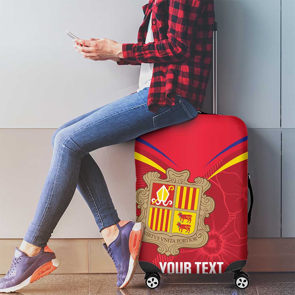 Custom Andorra Football Luggage Cover Come On Tricolors Poet's Narcissus