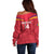 Custom Andorra Football Off Shoulder Sweater Come On Tricolors Poet's Narcissus