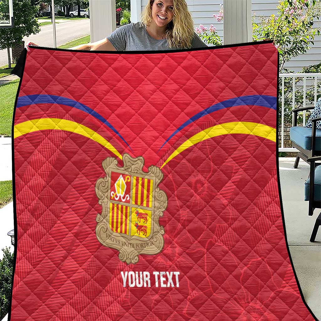 Custom Andorra Football Quilt Come On Tricolors Poet's Narcissus