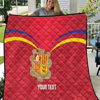 Custom Andorra Football Quilt Come On Tricolors Poet's Narcissus