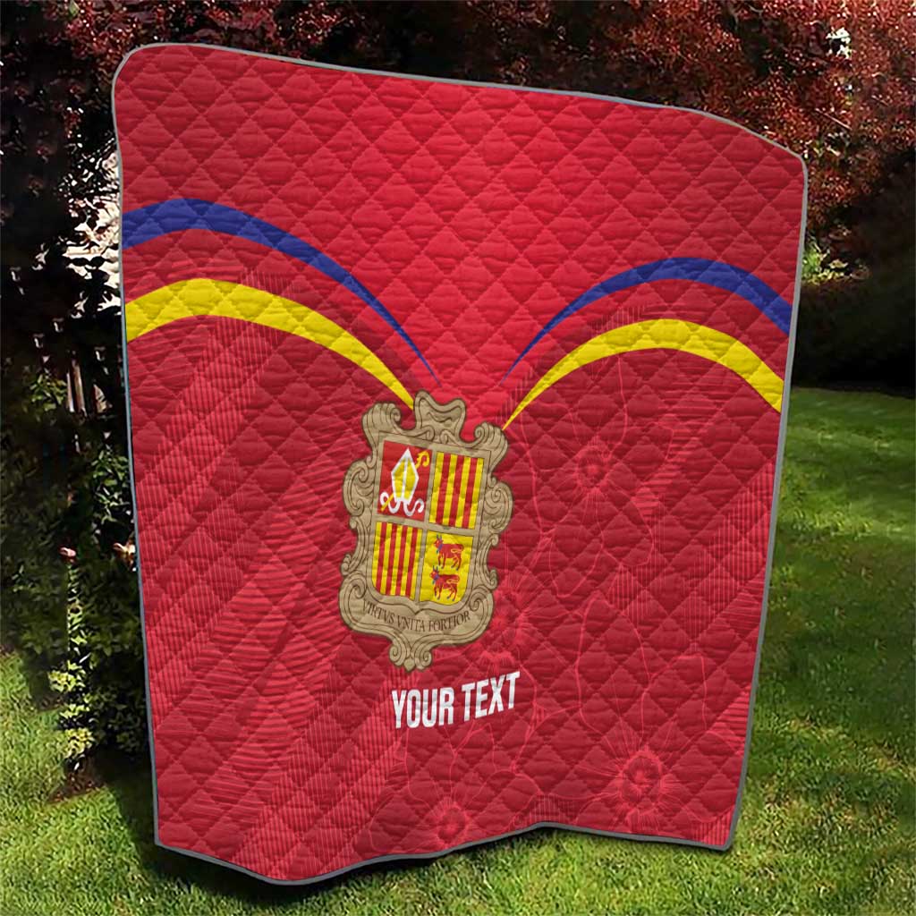 Custom Andorra Football Quilt Come On Tricolors Poet's Narcissus