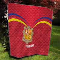 Custom Andorra Football Quilt Come On Tricolors Poet's Narcissus
