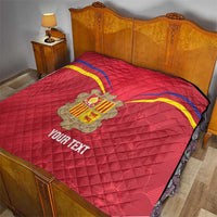 Custom Andorra Football Quilt Come On Tricolors Poet's Narcissus