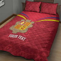 Custom Andorra Football Quilt Bed Set Come On Tricolors Poet's Narcissus
