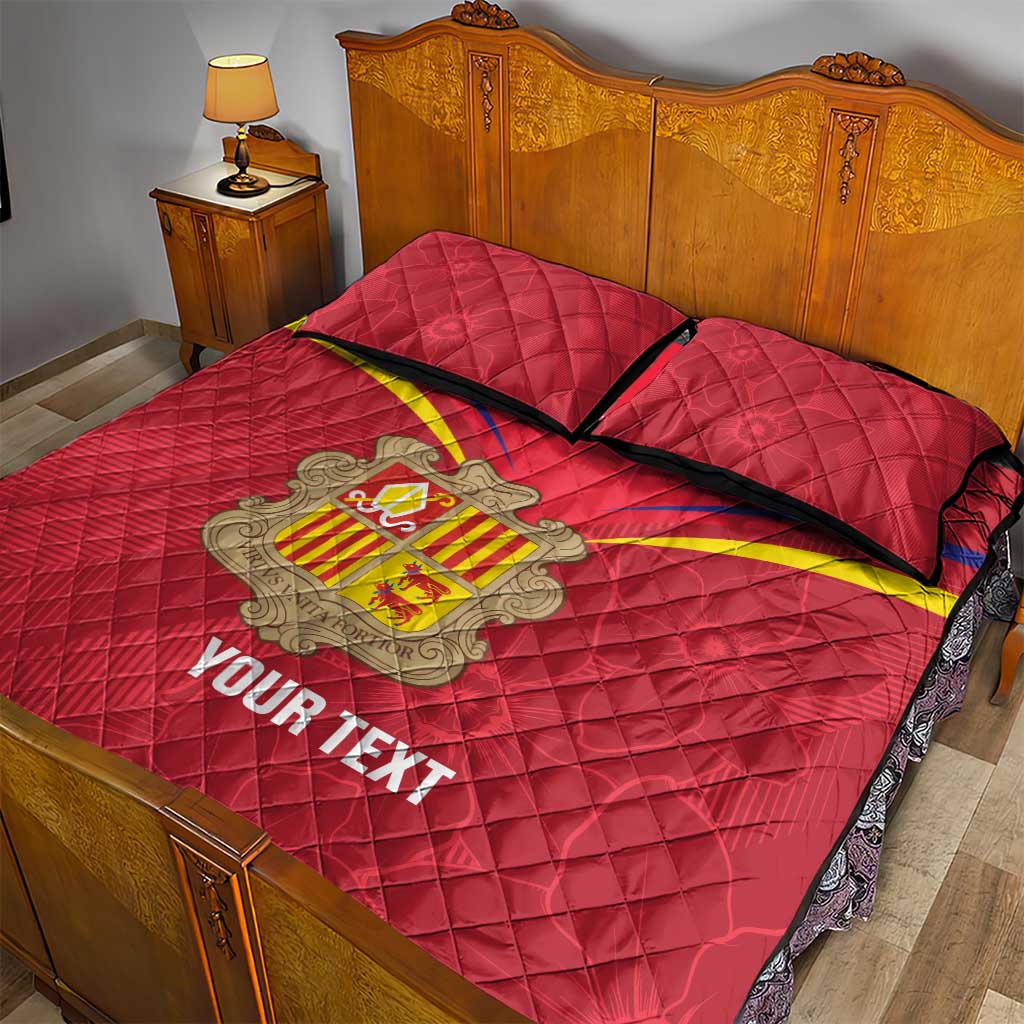 Custom Andorra Football Quilt Bed Set Come On Tricolors Poet's Narcissus