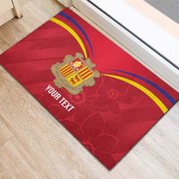 Custom Andorra Football Rubber Doormat Come On Tricolors Poet's Narcissus