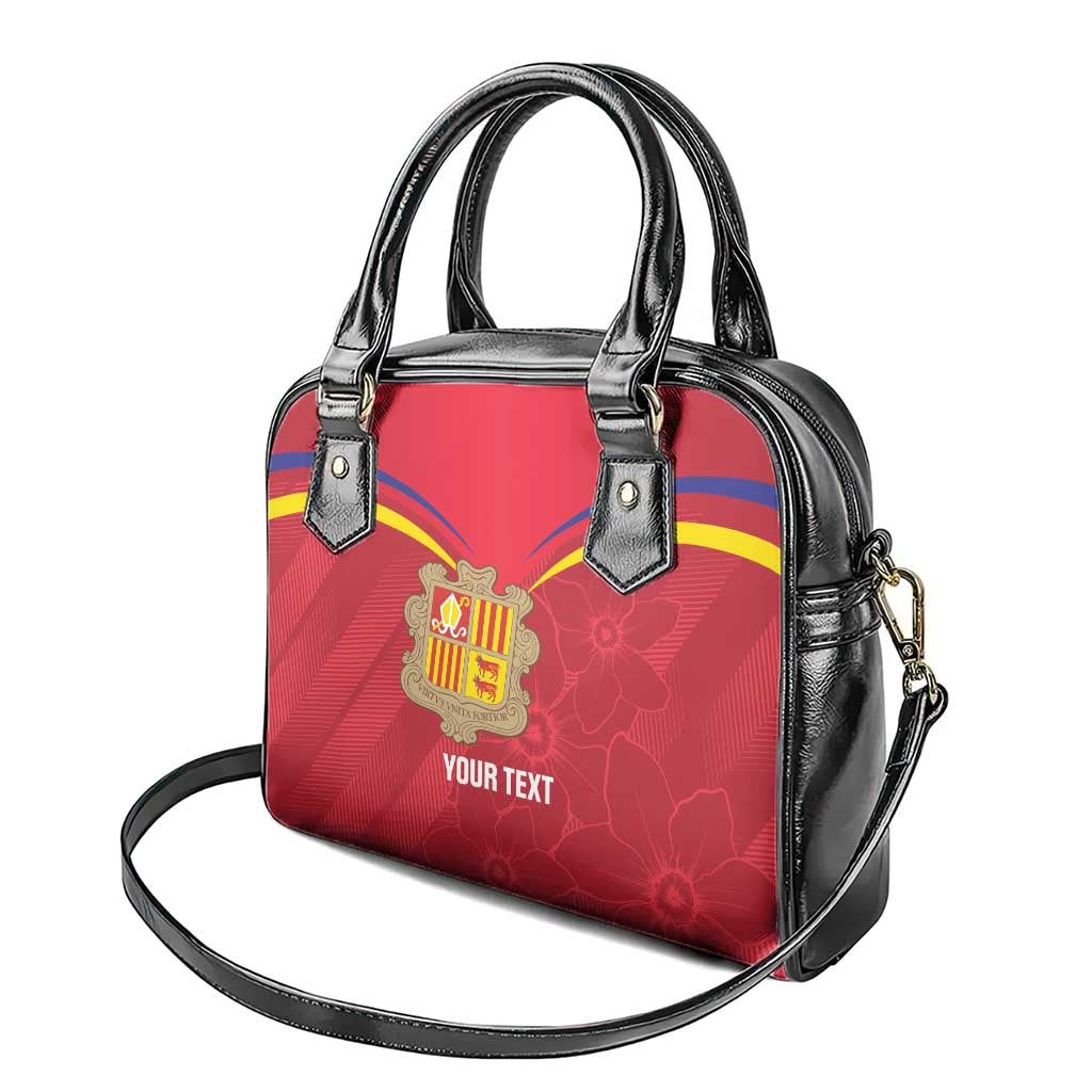 Custom Andorra Football Shoulder Handbag Come On Tricolors Poet's Narcissus