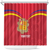 Custom Andorra Football Shower Curtain Come On Tricolors Poet's Narcissus