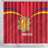 Custom Andorra Football Shower Curtain Come On Tricolors Poet's Narcissus