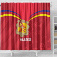 Custom Andorra Football Shower Curtain Come On Tricolors Poet's Narcissus