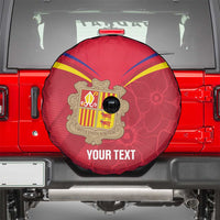 Custom Andorra Football Spare Tire Cover Come On Tricolors Poet's Narcissus