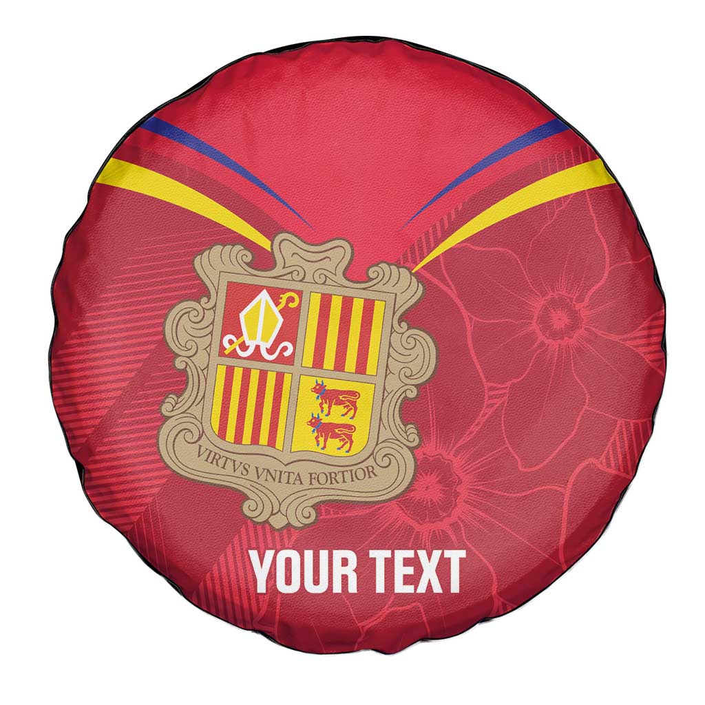 Custom Andorra Football Spare Tire Cover Come On Tricolors Poet's Narcissus