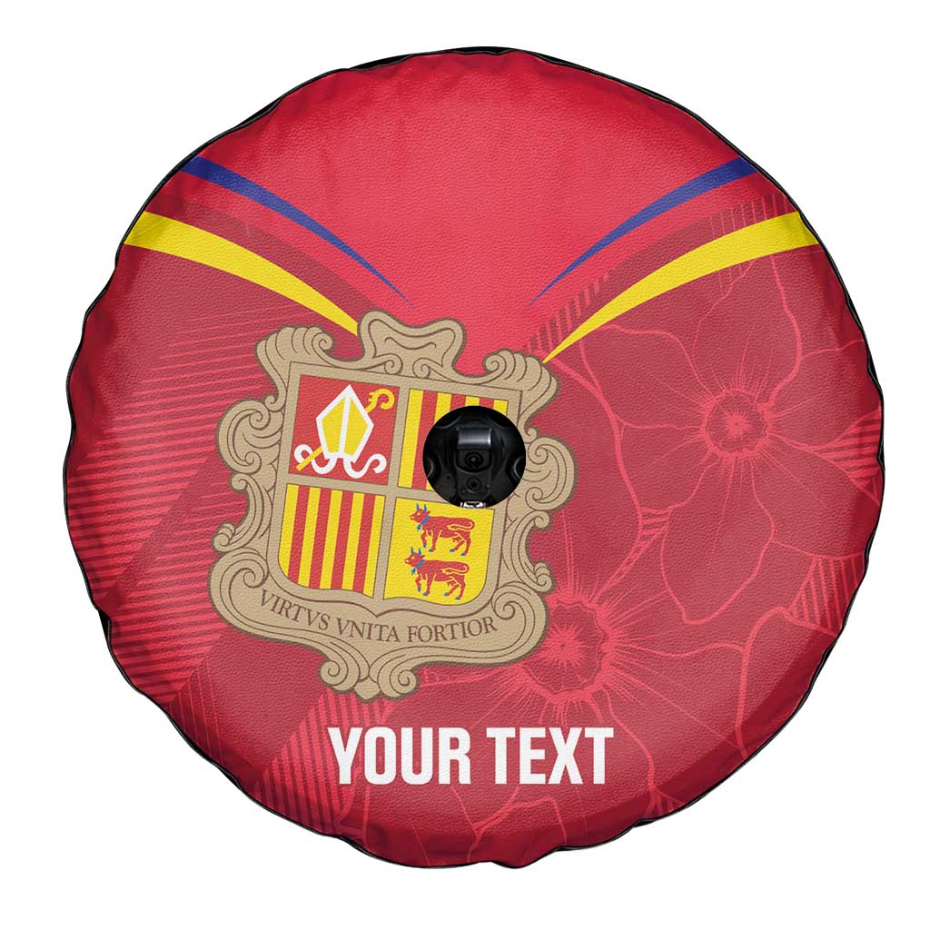 Custom Andorra Football Spare Tire Cover Come On Tricolors Poet's Narcissus