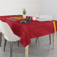 Custom Andorra Football Tablecloth Come On Tricolors Poet's Narcissus