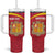 Custom Andorra Football Tumbler With Handle Come On Tricolors Poet's Narcissus