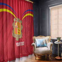 Custom Andorra Football Window Curtain Come On Tricolors Poet's Narcissus