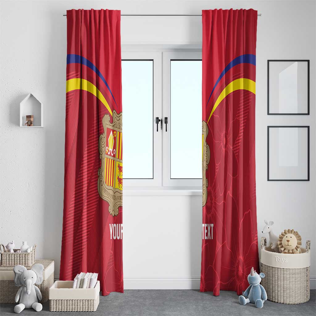 Custom Andorra Football Window Curtain Come On Tricolors Poet's Narcissus