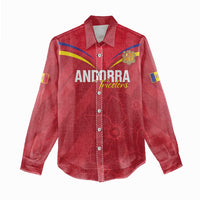 Custom Andorra Football Women Casual Shirt Come On Tricolors Poet's Narcissus