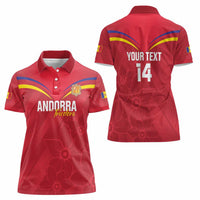 Custom Andorra Football Women Polo Shirt Come On Tricolors Poet's Narcissus