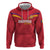 Custom Andorra Football Zip Hoodie Come On Tricolors Poet's Narcissus