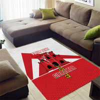 Custom Gibraltar Football Area Rug Castle And Key Sporty Style