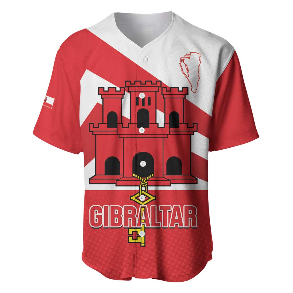Custom Gibraltar Football Baseball Jersey Castle And Key Sporty Style