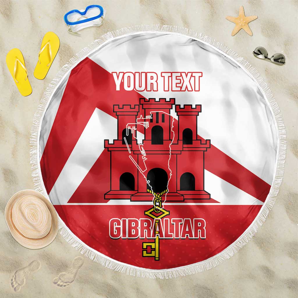 Custom Gibraltar Football Beach Blanket Castle And Key Sporty Style